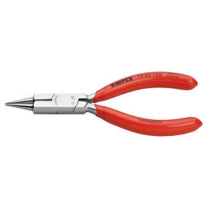 Knipex 19 03 130 Pliers Round Nose with Cutting Edge chrome-plated 130mm